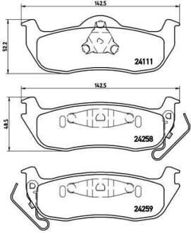 Гальмівні колодки дискові BREMBO P37 011