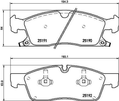 Тормозные колодки дисковые BREMBO P37 015