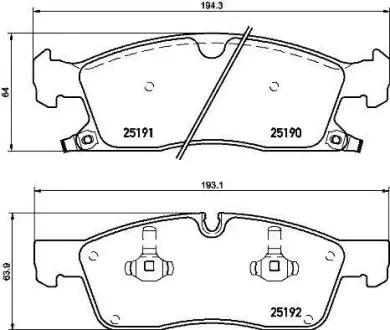 Гальмівні колодки дискові BREMBO P37 015
