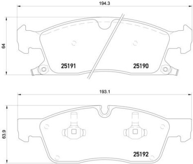 Колодка гальм. диск. JEEP GRAND CHEROKEE 2011-18 WHEELS передн. BREMBO P37 017