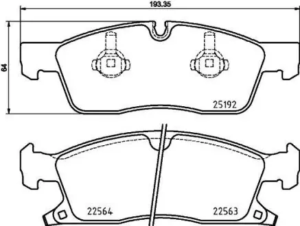 Тормозные колодки дисковые BREMBO P37 022