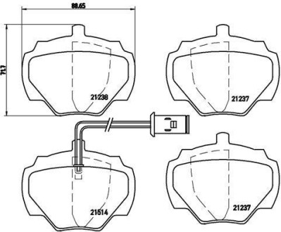 Тормозные колодки дисковые BREMBO P44 003