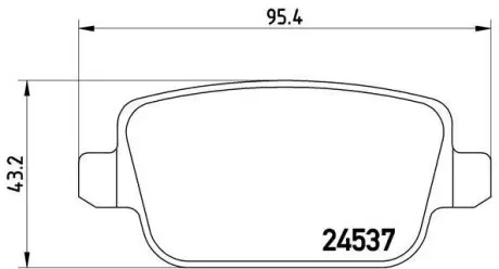 Комплект гальмівних колодок з 4 шт. дисків BREMBO P44 016