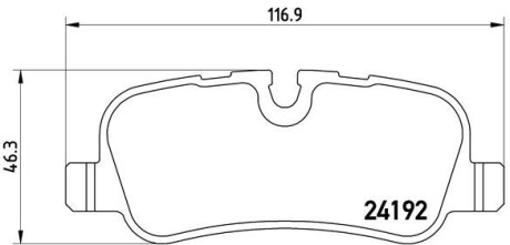 Гальмівні колодки дискові BREMBO P44 019