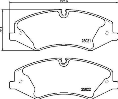 Тормозные колодки дисковые BREMBO P44 024