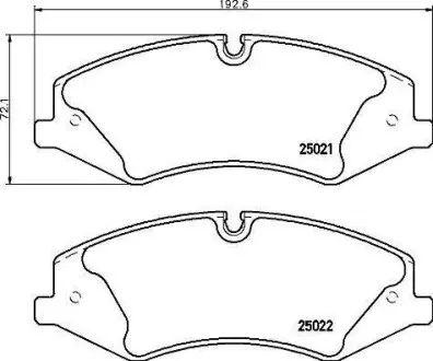 Тормозные колодки дисковые BREMBO P44 024