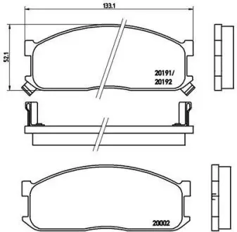 Тормозные колодки дисковые BREMBO P49 010 (фото 1)