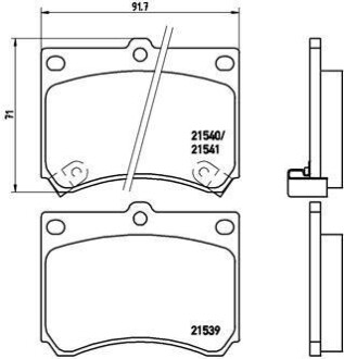 Тормозные колодки дисковые BREMBO P49 011