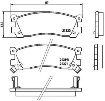 Гальмівні колодки дискові BREMBO P49 025