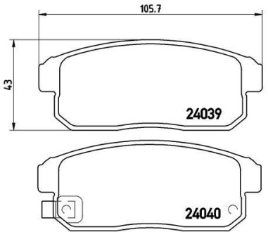 Гальмівні колодки дискові BREMBO P49 035