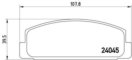 Колодка гальм. диск. MAZDA 6 (GG, GY, GF) задн. BREMBO P49 036