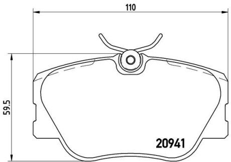 Гальмівні колодки дискові BREMBO P50 008