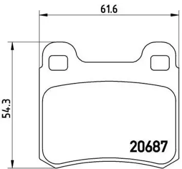 Гальмівні колодки дискові BREMBO P50 013