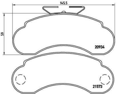 Тормозные колодки дисковые BREMBO P50 021