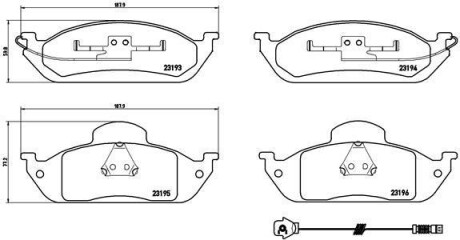 Гальмівні колодки дискові BREMBO P50 039