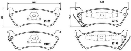 Тормозные колодки дисковые BREMBO P50 040