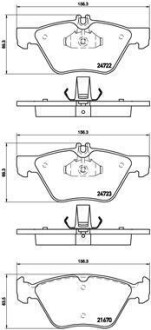 Тормозные колодки дисковые BREMBO P50 075