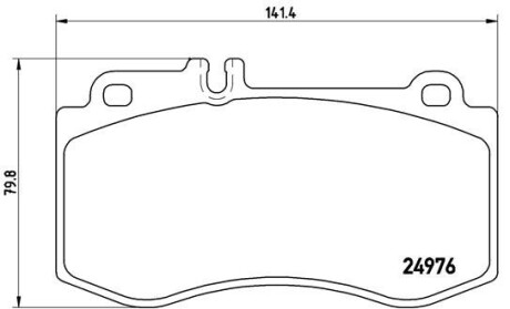 Тормозные колодки дисковые BREMBO P50 087