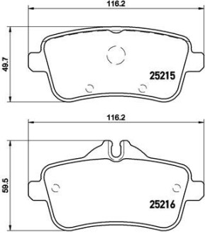 Тормозные колодки дисковые BREMBO P50 100