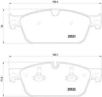 Гальмівні колодки дискові BREMBO P50 112