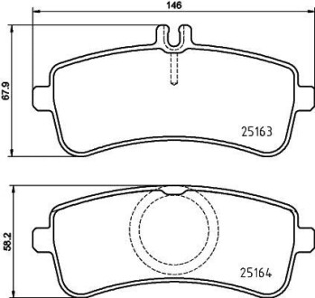 Тормозные колодки дисковые BREMBO P50 132