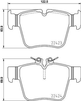 Тормозные колодки дисковые BREMBO P50 133