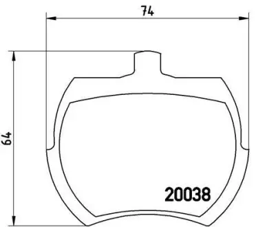 Гальмівні колодки. BREMBO P52 002