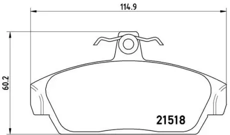 Гальмівні колодки дискові BREMBO P52 015