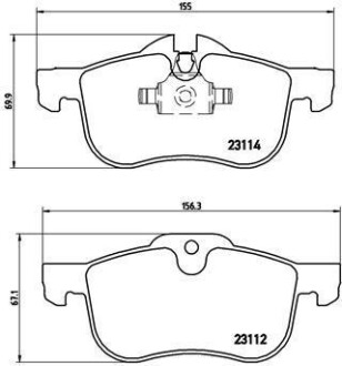 Тормозные колодки дисковые BREMBO P52 017