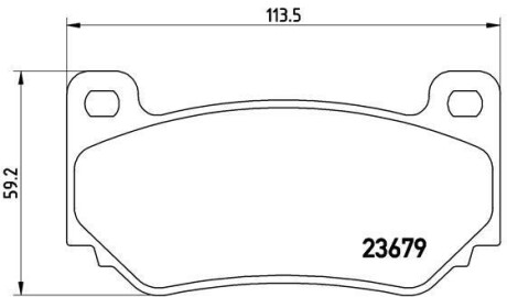 Тормозные колодки дисковые BREMBO P52 018