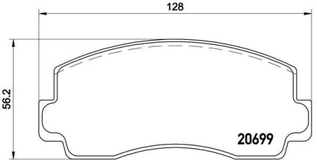 Тормозные колодки дисковые BREMBO P54 002