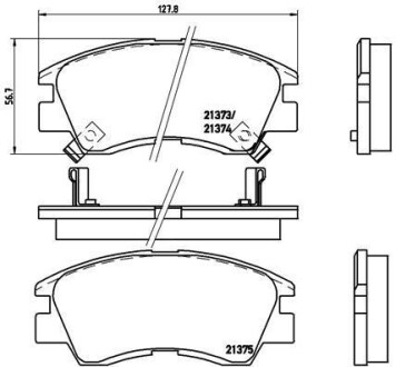 Гальмівні колодки дискові BREMBO P54 008