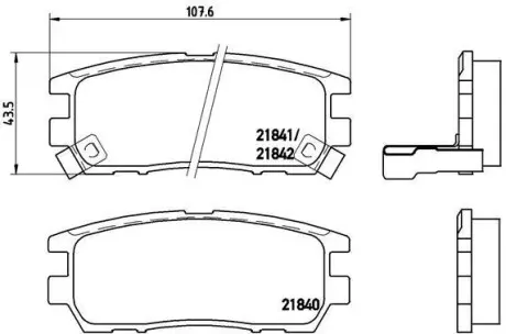 Тормозные колодки дисковые BREMBO P54 018