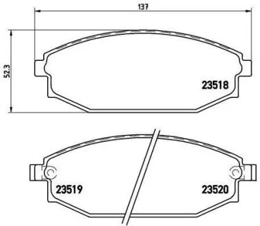 Гальмівні колодки дискові BREMBO P54 027