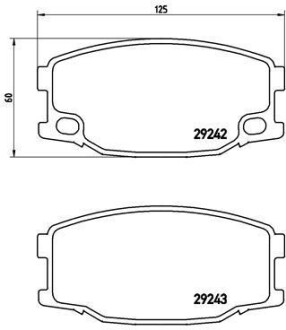 Тормозные колодки дисковые BREMBO P54 035