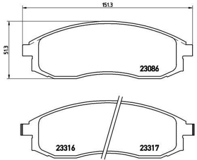 Гальмівні колодки дискові BREMBO P54 037 (фото 1)