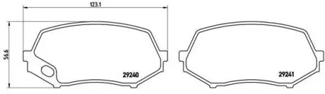 Гальмівні колодки дискові BREMBO P54 044