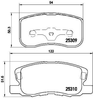 Гальмівні колодки дискові BREMBO P54 046