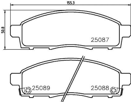 Гальмівні колодки. BREMBO P54 055