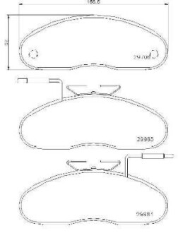 Тормозные колодки дисковые BREMBO P56 019