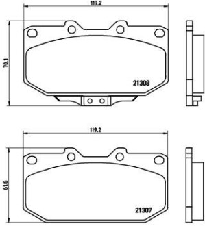 Тормозные колодки дисковые BREMBO P56 025