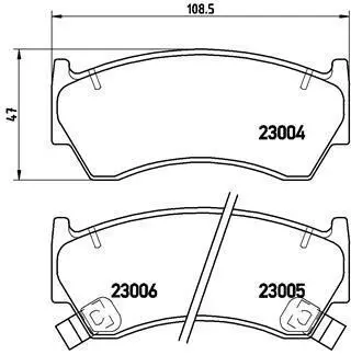 Тормозные колодки дисковые BREMBO P56 033