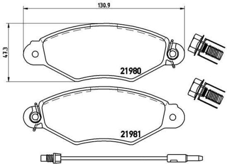 Тормозные колодки дисковые BREMBO P56 038