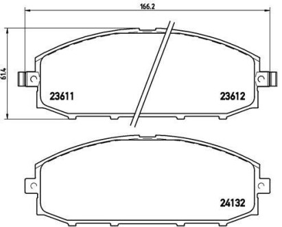 Гальмівні колодки дискові BREMBO P56 041