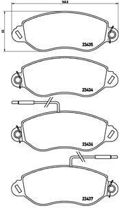 Тормозные колодки дисковые BREMBO P56 042