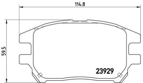 Тормозные колодки дисковые BREMBO P56 050