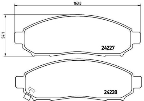 Гальмівні колодки дискові BREMBO P56 059