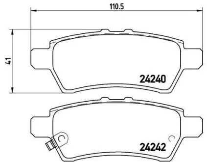 Тормозные колодки дисковые BREMBO P56 060