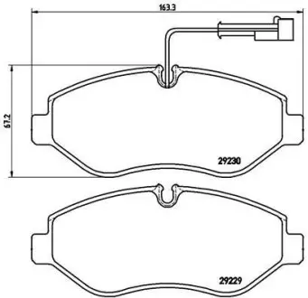 Тормозные колодки дисковые BREMBO P56 066