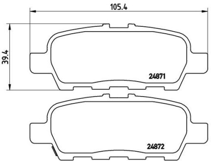 Тормозные колодки дисковые BREMBO P56 068